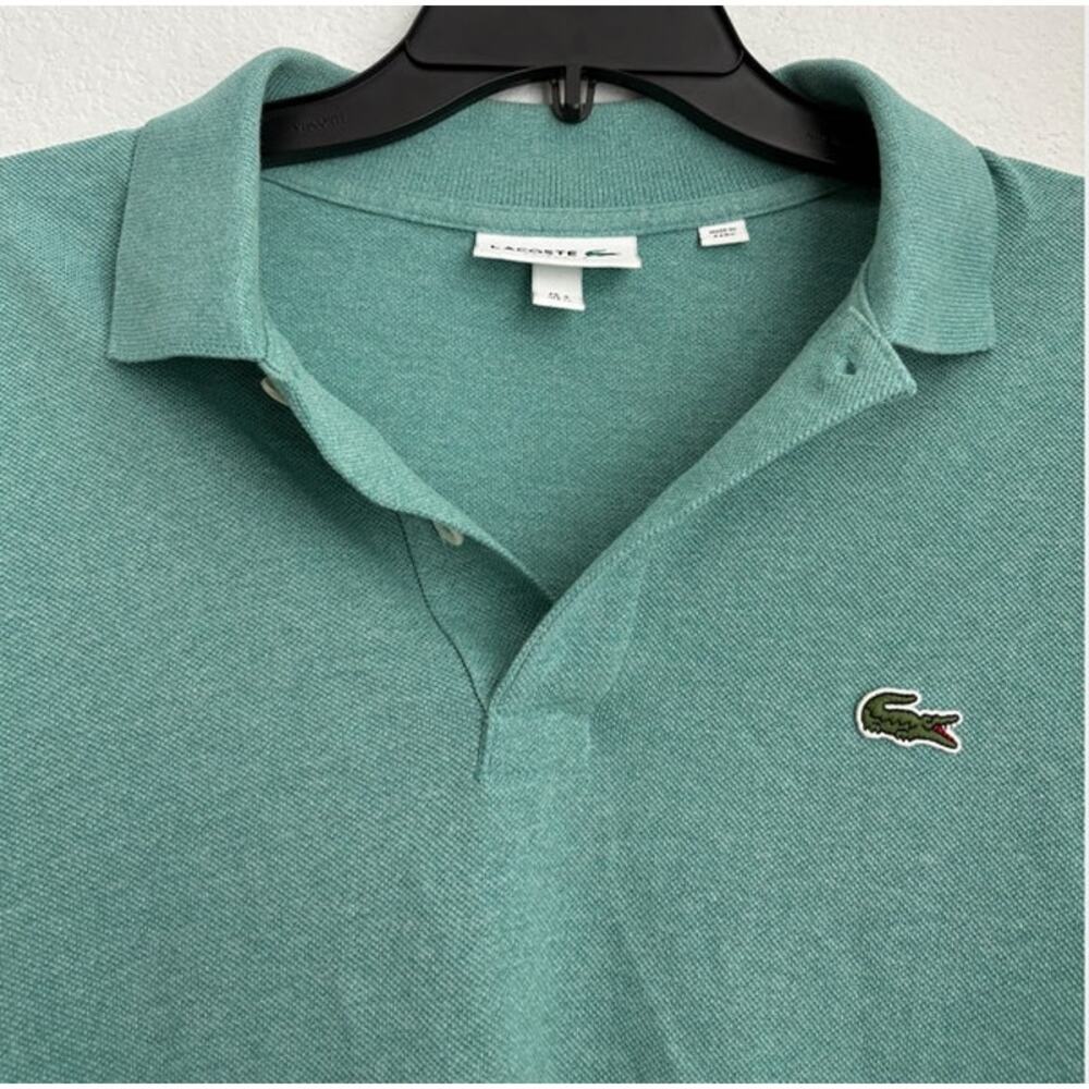NWOT Mens Lacoste Short Sleeve Classic Fit Chine Pique Polo Shirt Size Medium - Picture 4 of 6